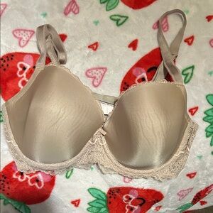 Victoria's Secret Taupe Bra with Lace Detail